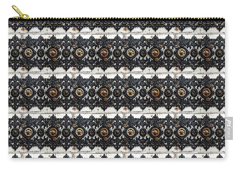 Steampunk Black Lace Pattern - Zip Pouch
