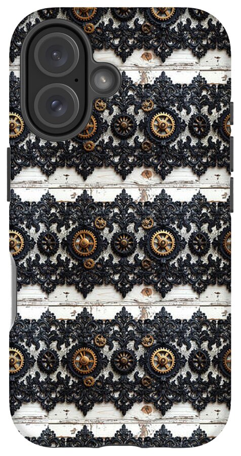 Steampunk Black Lace Pattern - Phone Case