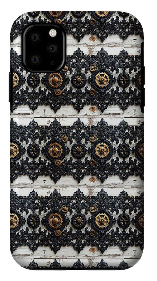 Steampunk Black Lace Pattern - Phone Case