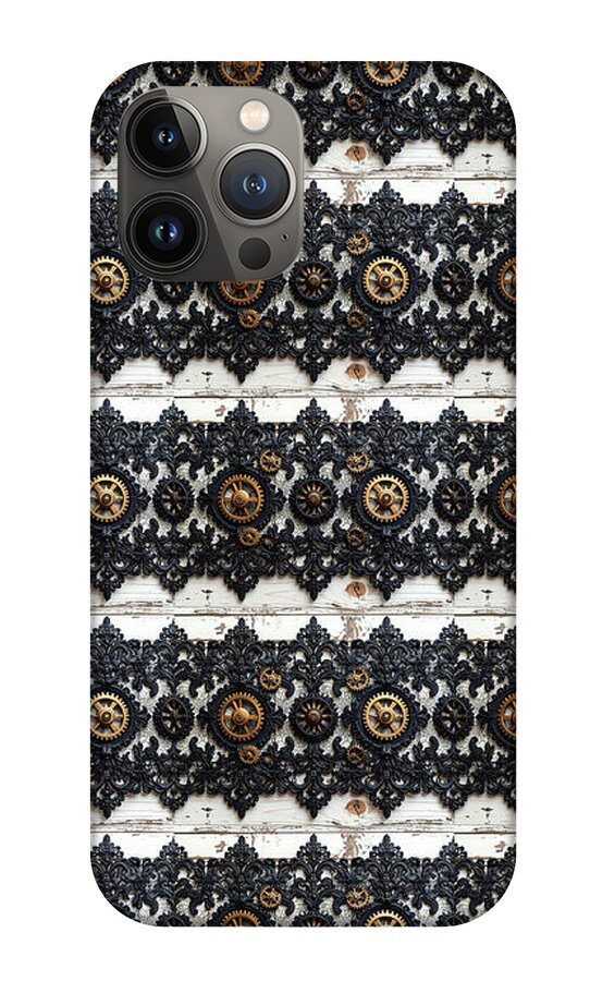 Steampunk Black Lace Pattern - Phone Case