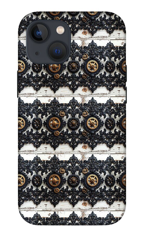 Steampunk Black Lace Pattern - Phone Case