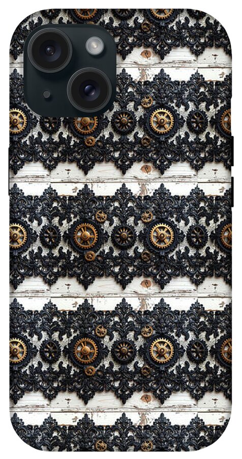 Steampunk Black Lace Pattern - Phone Case