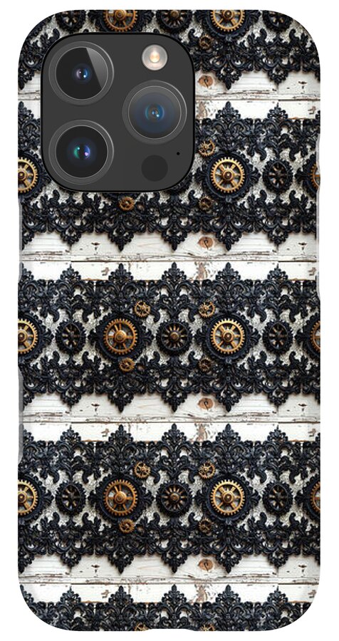 Steampunk Black Lace Pattern - Phone Case