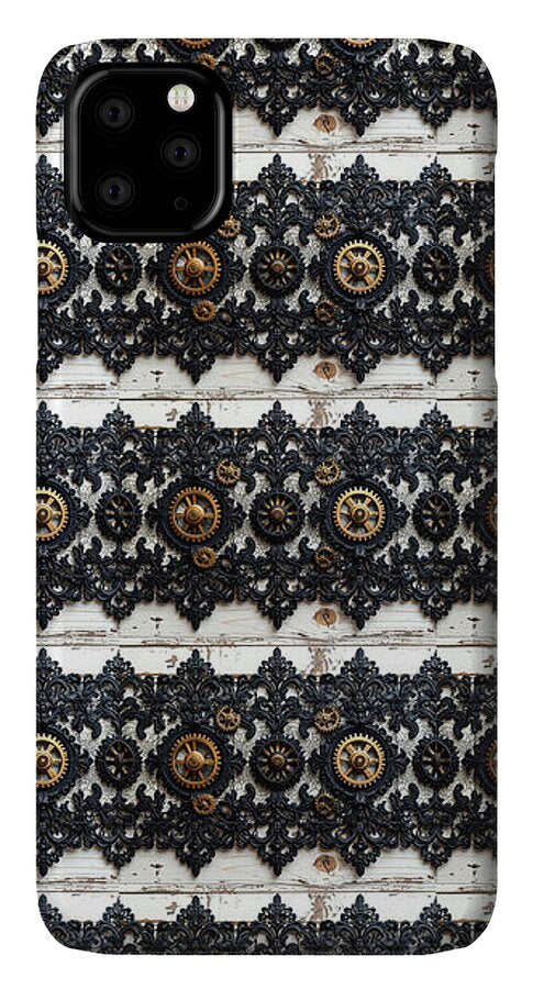 Steampunk Black Lace Pattern - Phone Case