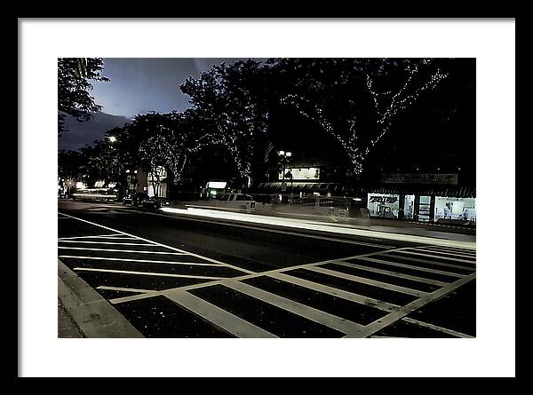 Summer Light Trail In An Antioch Evening - Framed Print