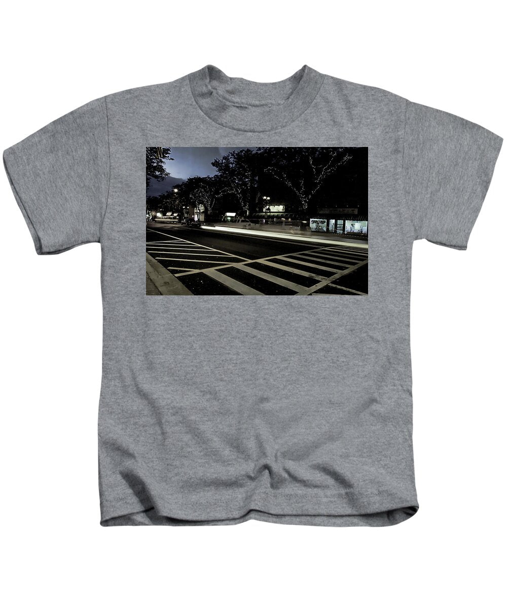 Summer Light Trail In An Antioch Evening - Kids T-Shirt