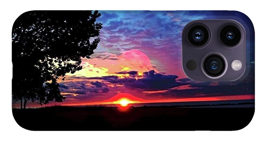 Sunrise Lakeshore Abstract - Phone Case
