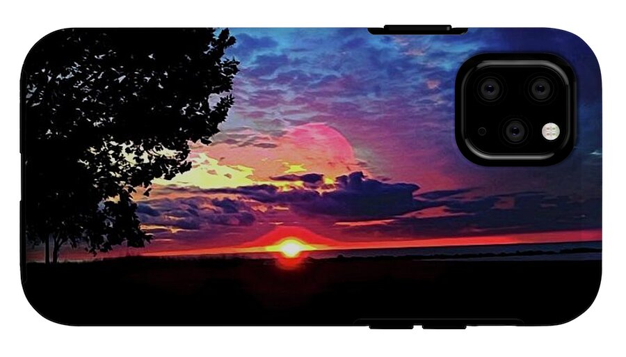Sunrise Lakeshore Abstract - Phone Case