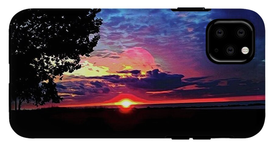 Sunrise Lakeshore Abstract - Phone Case