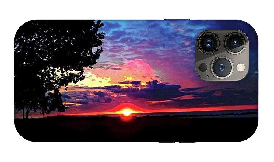 Sunrise Lakeshore Abstract - Phone Case