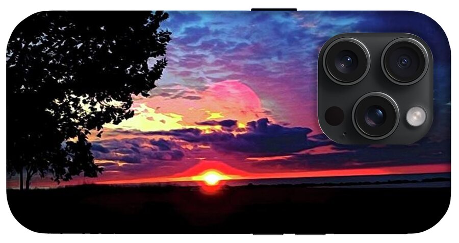 Sunrise Lakeshore Abstract - Phone Case