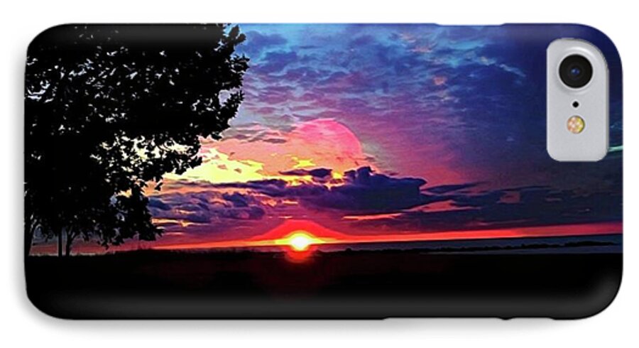 Sunrise Lakeshore Abstract - Phone Case