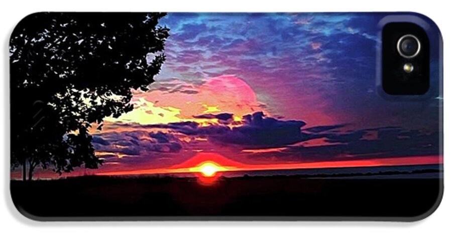 Sunrise Lakeshore Abstract - Phone Case
