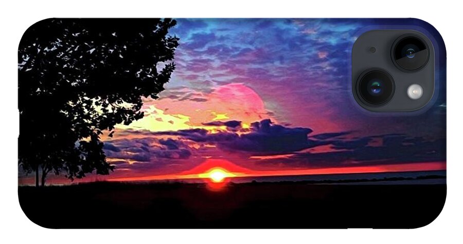 Sunrise Lakeshore Abstract - Phone Case