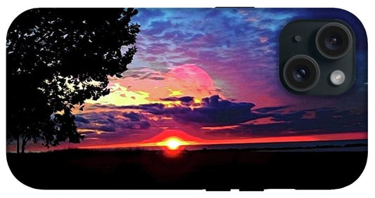 Sunrise Lakeshore Abstract - Phone Case
