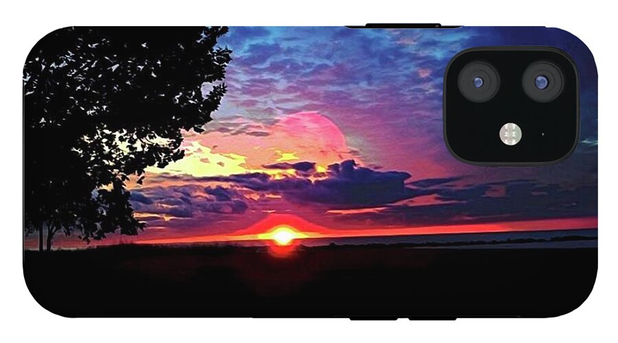 Sunrise Lakeshore Abstract - Phone Case