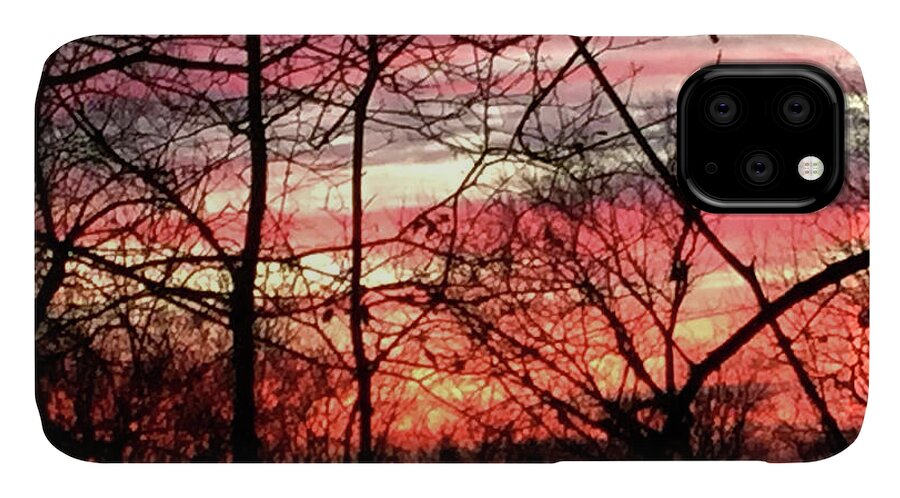 Sunset Through The Trees 2 - Phone Case
