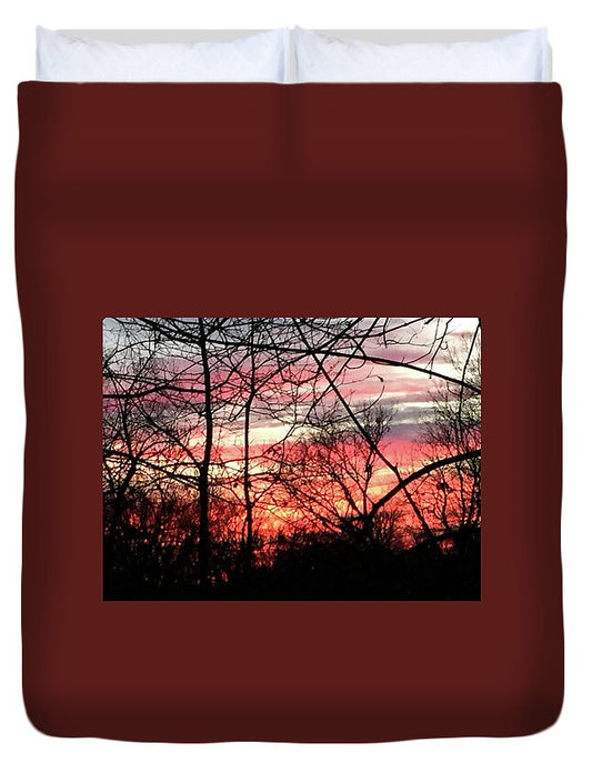 Sunset Through The Trees 2 - Duvet Cover