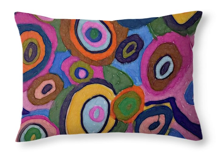Warm Autumn Bubbles - Throw Pillow