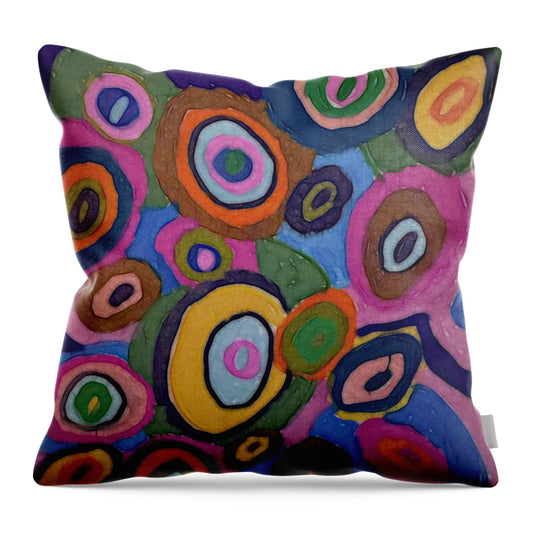 Warm Autumn Bubbles - Throw Pillow