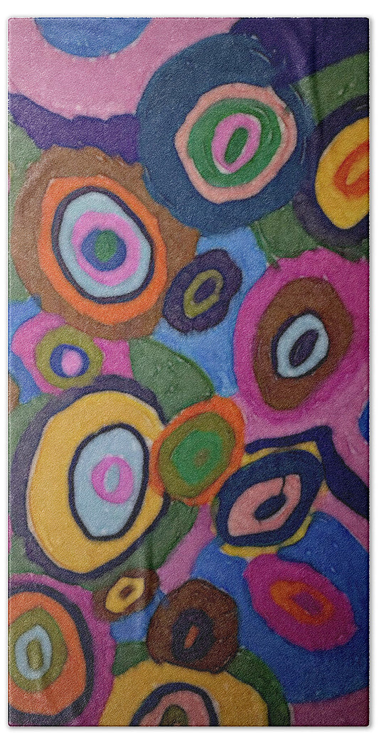 Warm Autumn Bubbles - Beach Towel