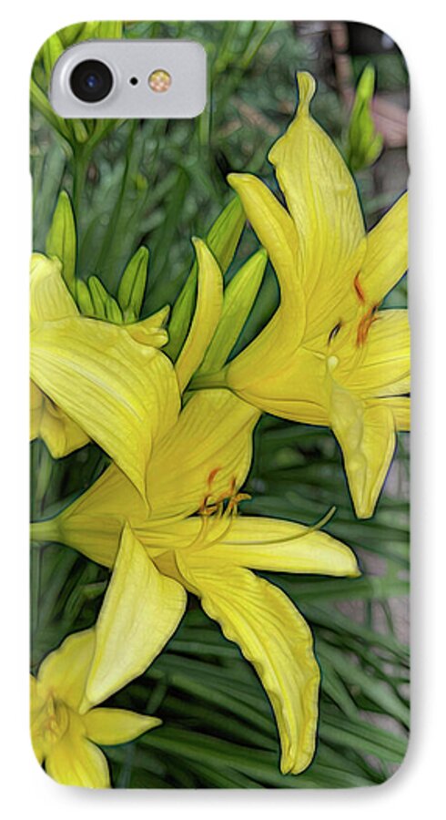 Yellow Daylilies In July - Phone Case