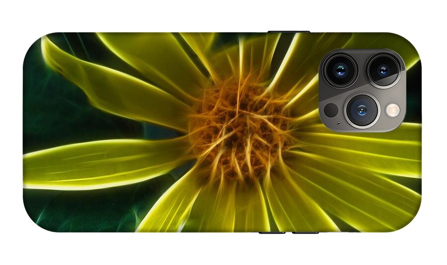 Yellow Wildflower Abstract - Phone Case