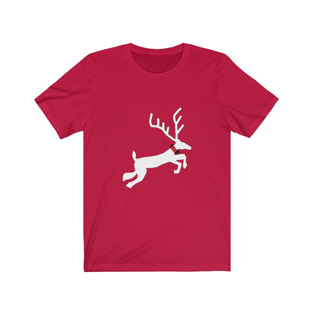 Flying Reindeer Unisex Jersey Short Sleeve Tee