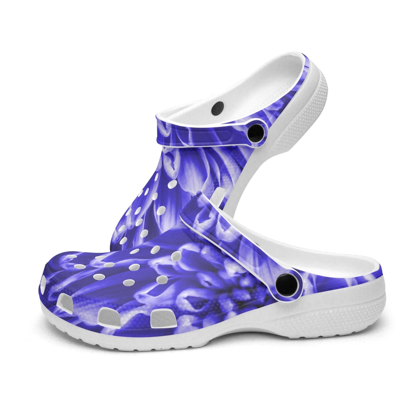 Blue Chrysanthemum 413. All Over Printed Clogs