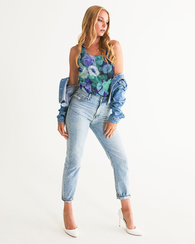 Aqua Flowers Women's Tank