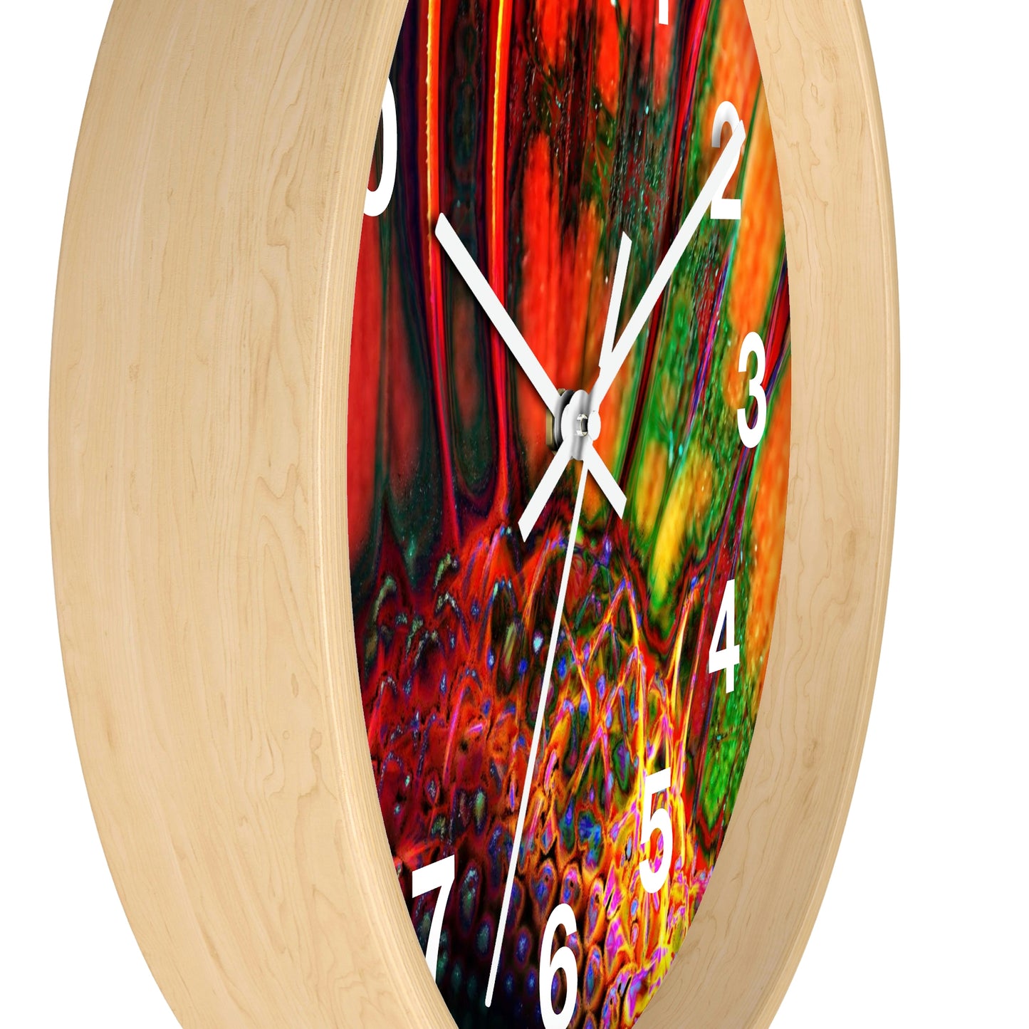 Orange Daisy Wall Clock