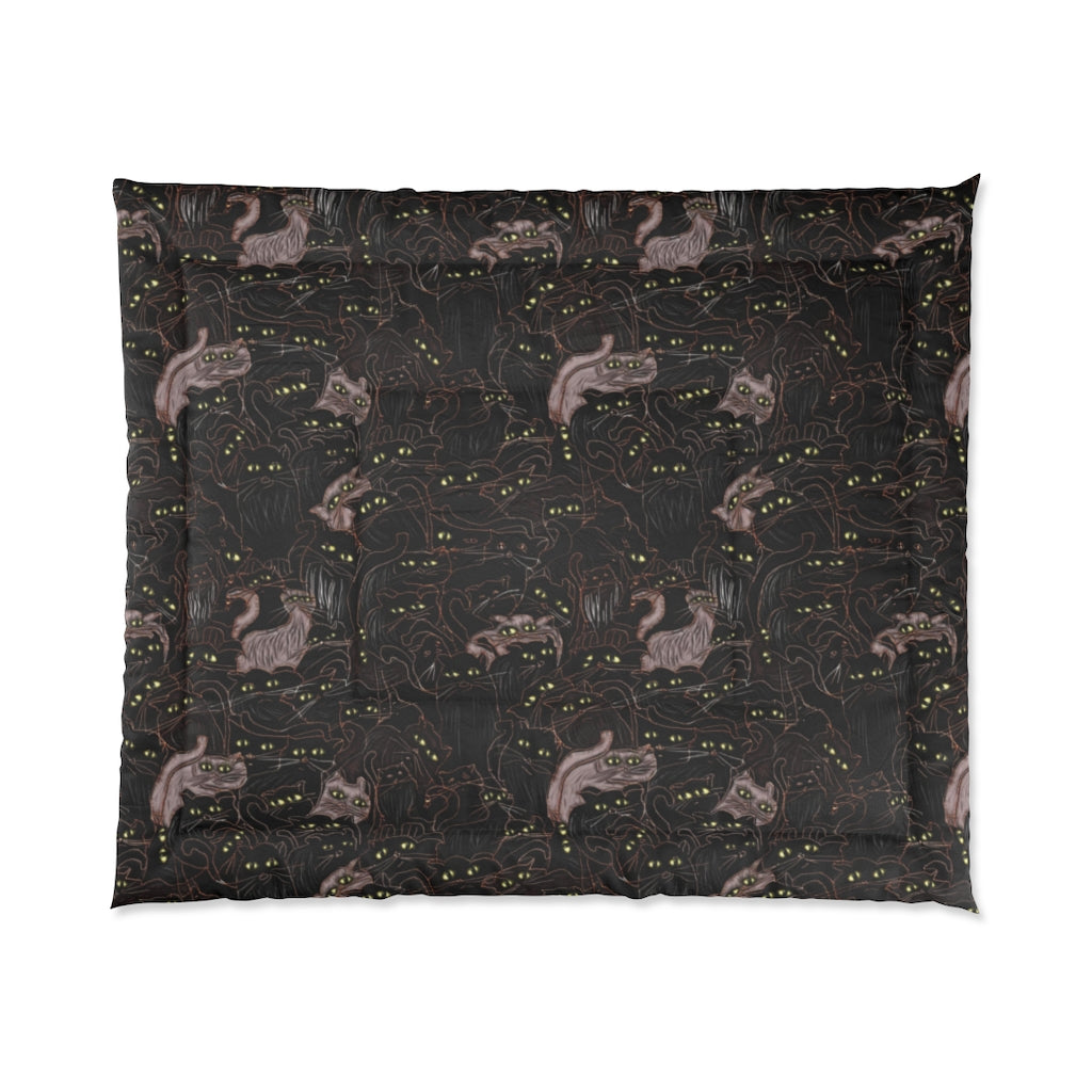 Black Cats Pattern Comforter