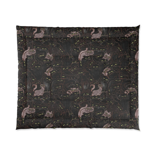 Black Cats Pattern Comforter
