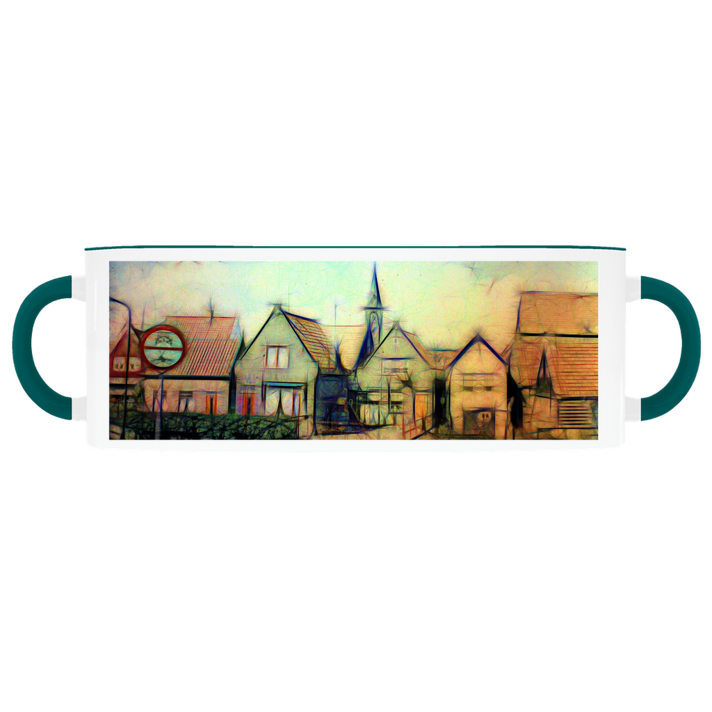 Vintage Travel Little Town Accent Mugs