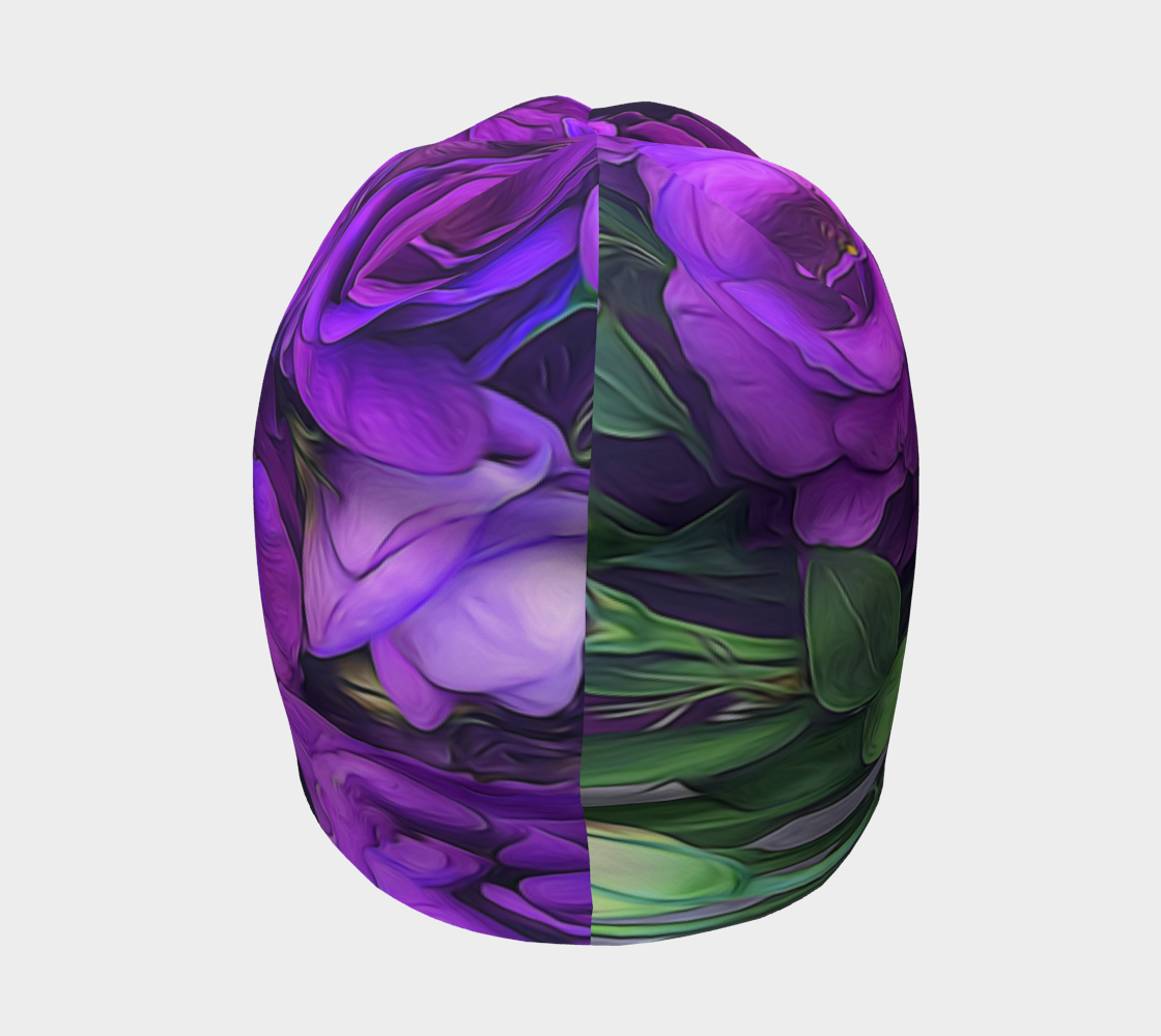 Purple Lisianthus Flowers Hat