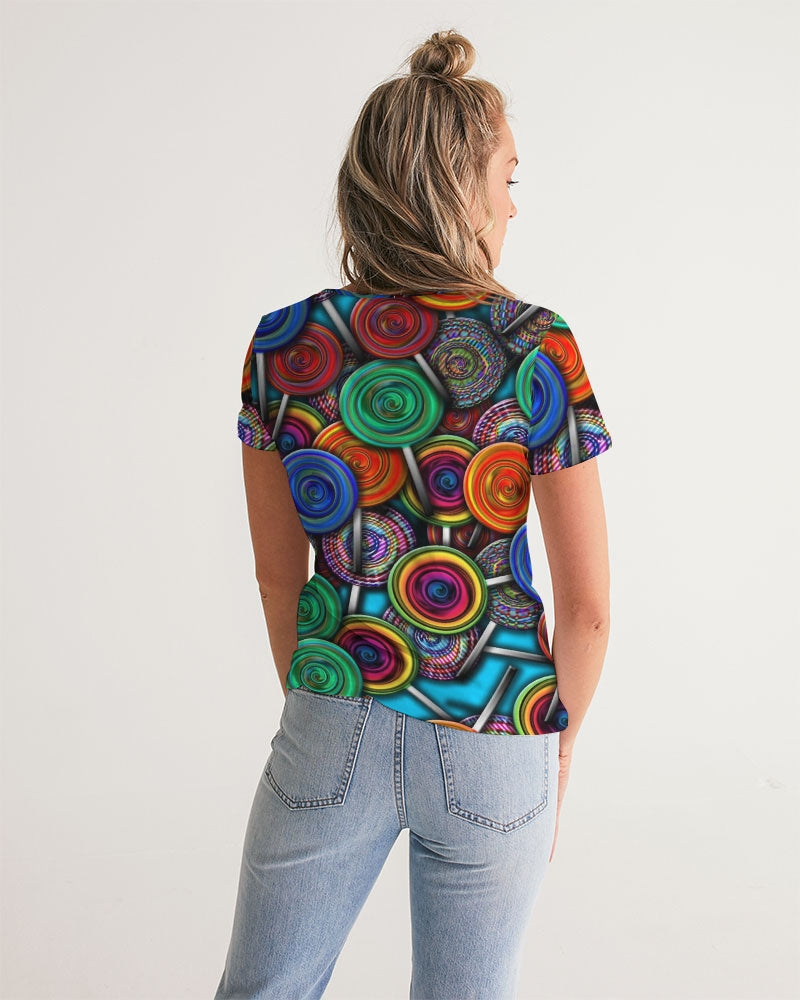 Colorful Lollipops Women's V-Neck Tee