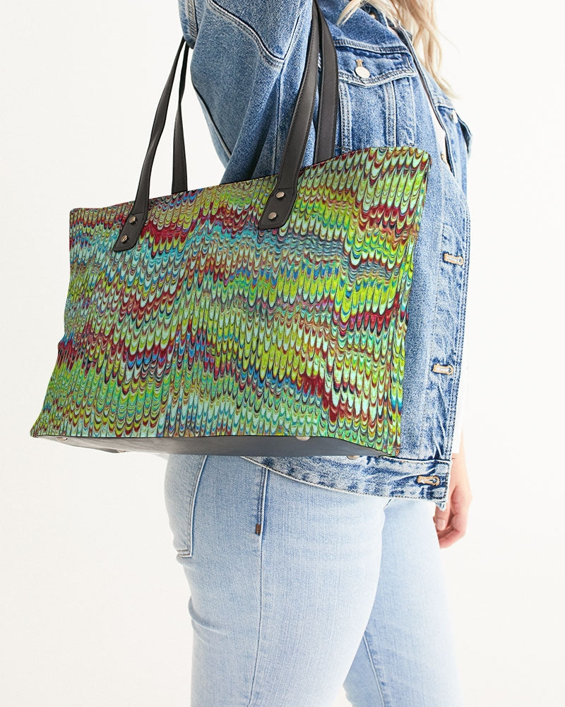 Cool Green Marbled Stylish Tote