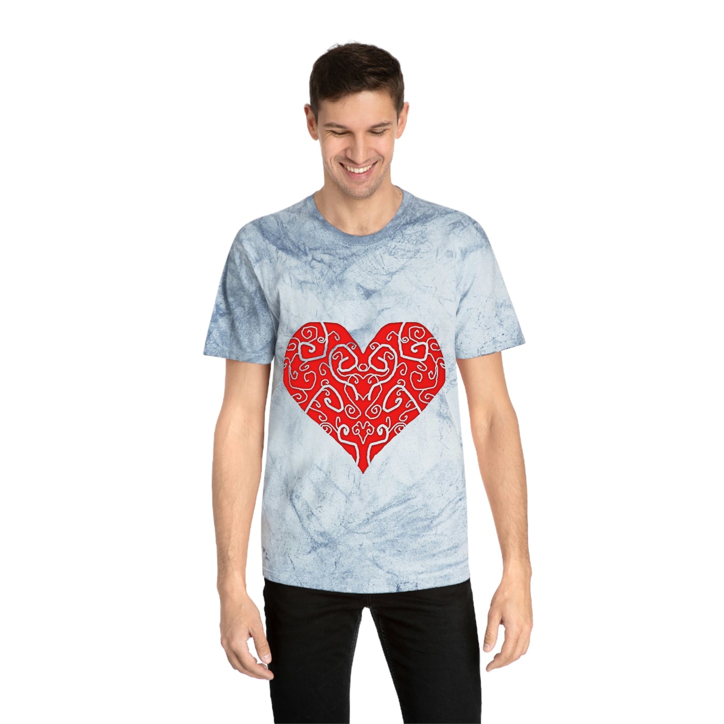 Heart Swirls Unisex Color Blast T-Shirt