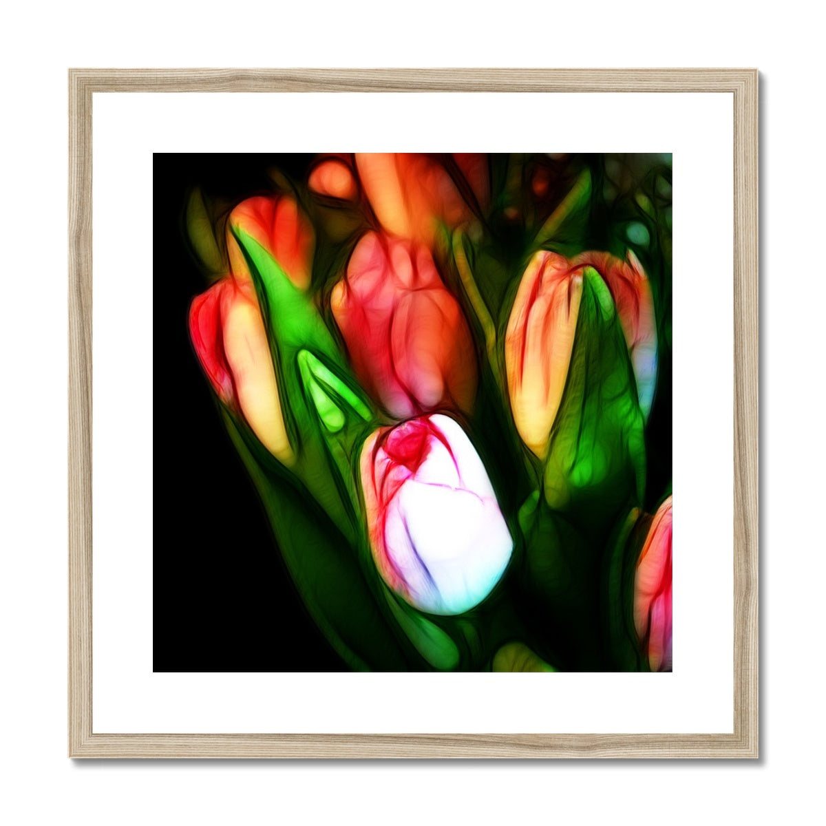 Pink Tulips Framed & Mounted Print