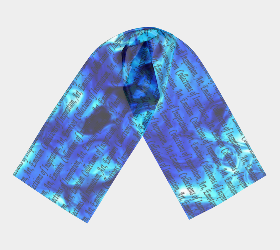 Inspiration In Blue Long Scarf