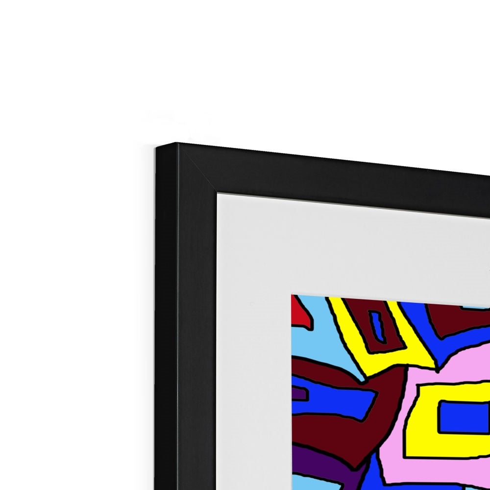 Wavy Square Pattern Framed & Mounted Print