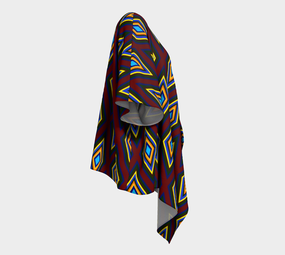 Colorful Diamonds Variation 1 Draped Kimono