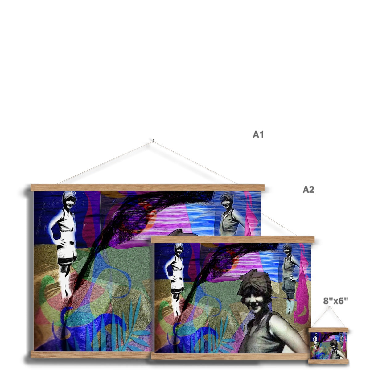 The Swimmer Fine Art Print with Hanger
