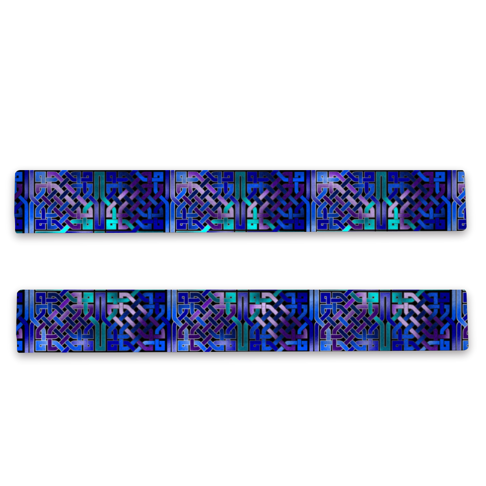 Blue Celtic Knot Crystal Velvet 63" x 10" Scarf Warm Breathable Velvet Scarf