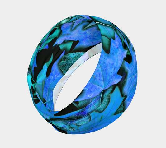 Blue Fall Leaves Headband