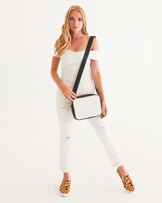 Candy Corn Pattern Women's Slip-On Canvas Shoe