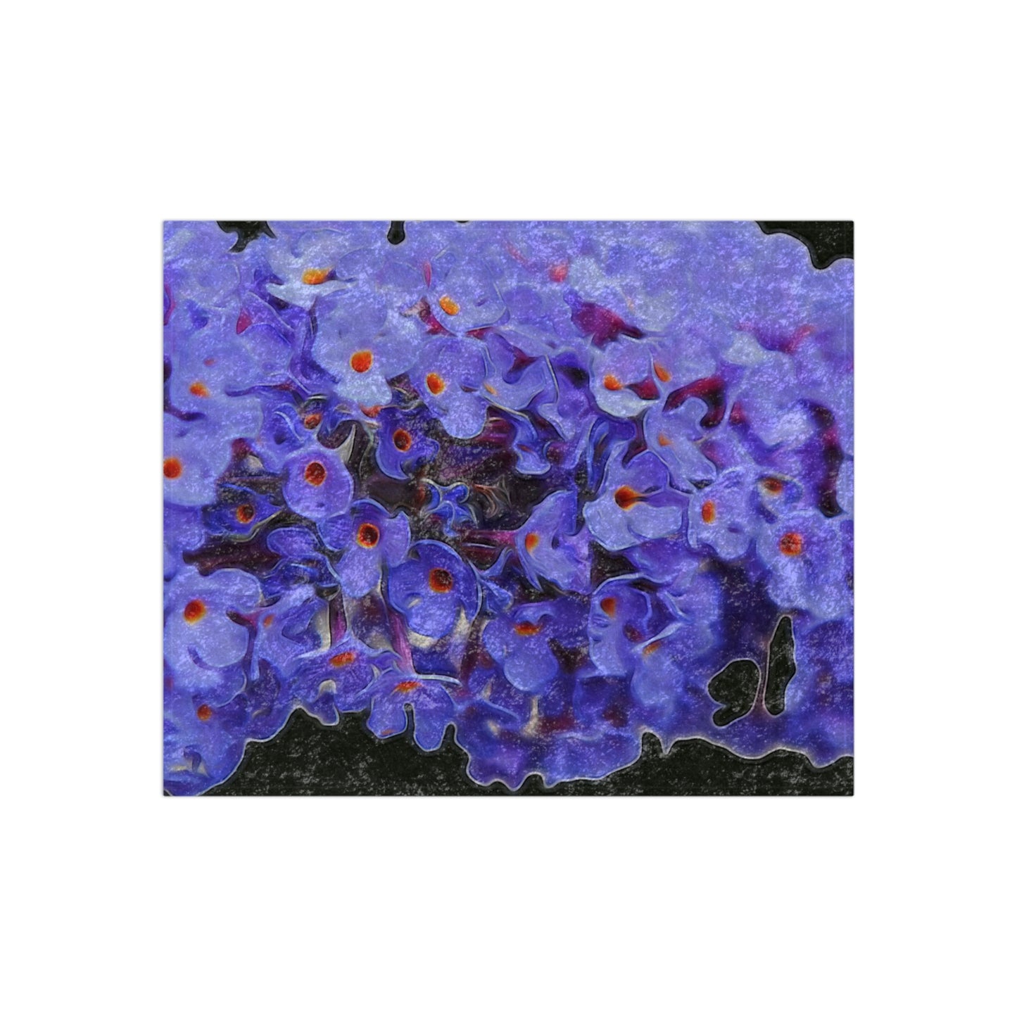 Butterfly Flower Crushed Velvet Blanket