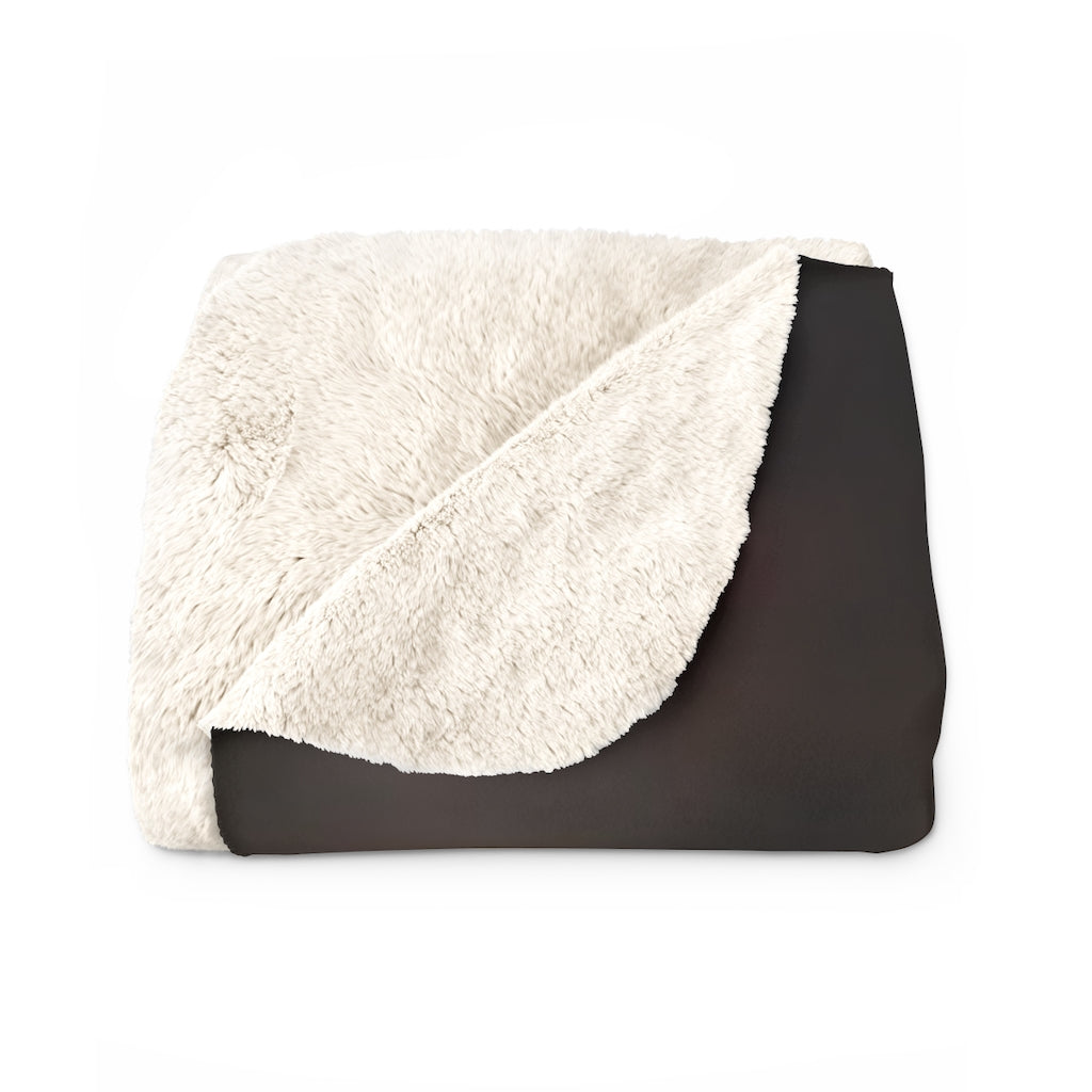 Orange Cat Close Up Sherpa Fleece Blanket