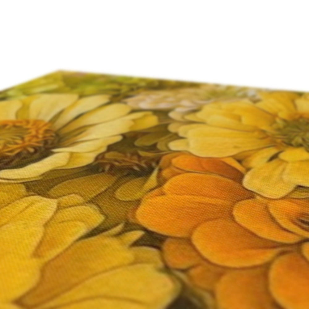 Yellow Zinnias Canvas