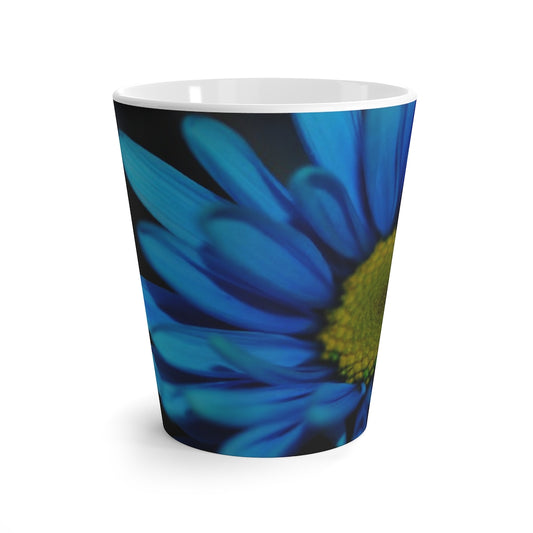 Blue Daisy Latte mug